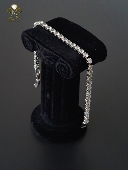 Classy chain and link silver Bracelet