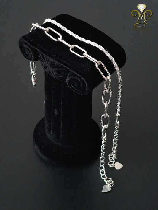 Trendy Chain and link couple Bracelets