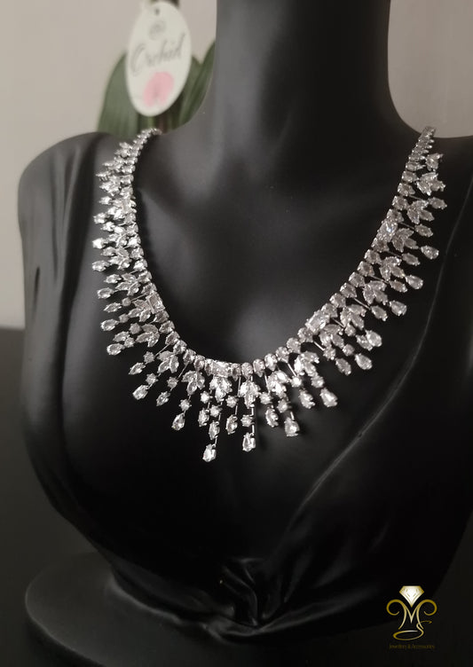 Bridal Necklace Earring Set AAA Cubic Zirconia
