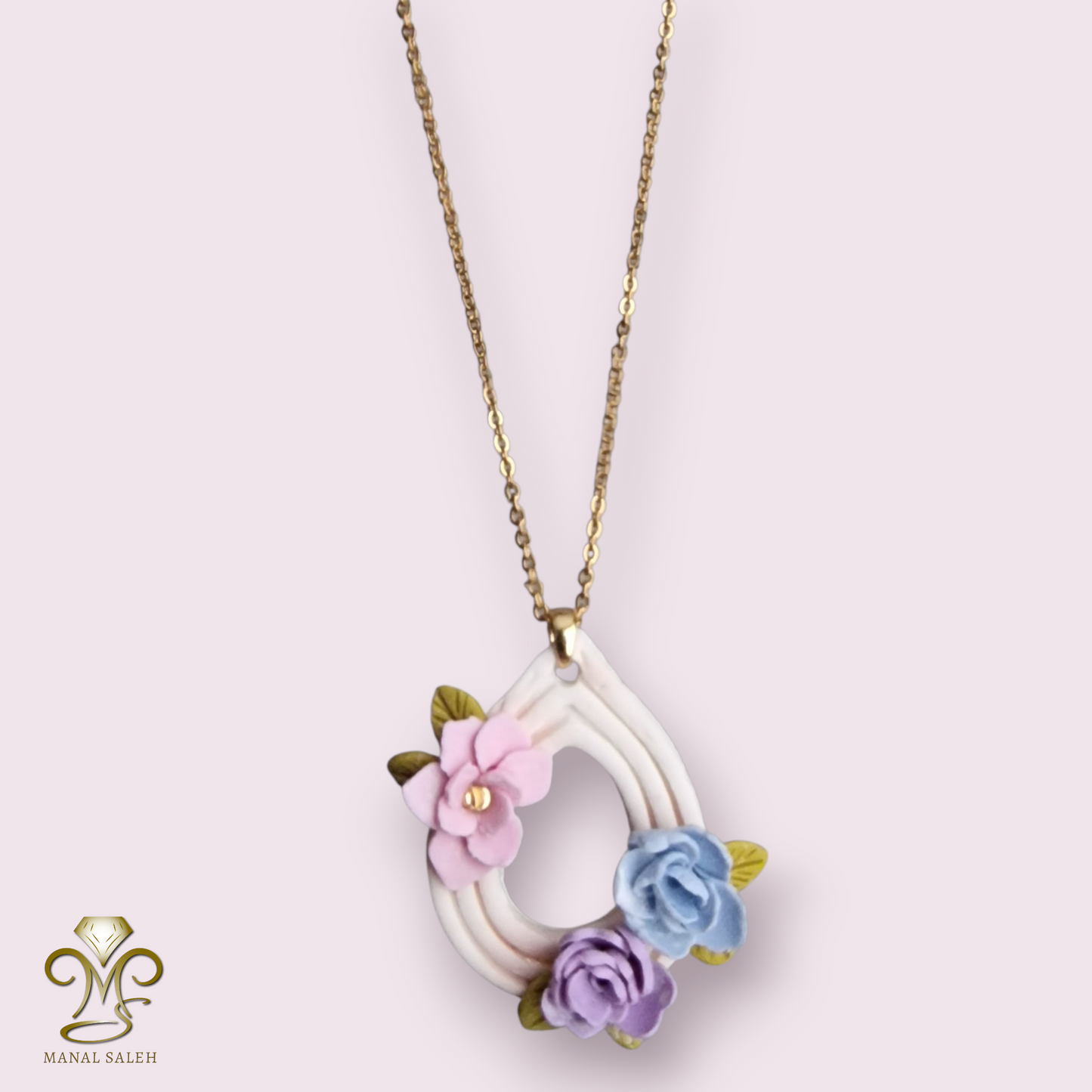 Handmade Floral Gold-plated Necklace