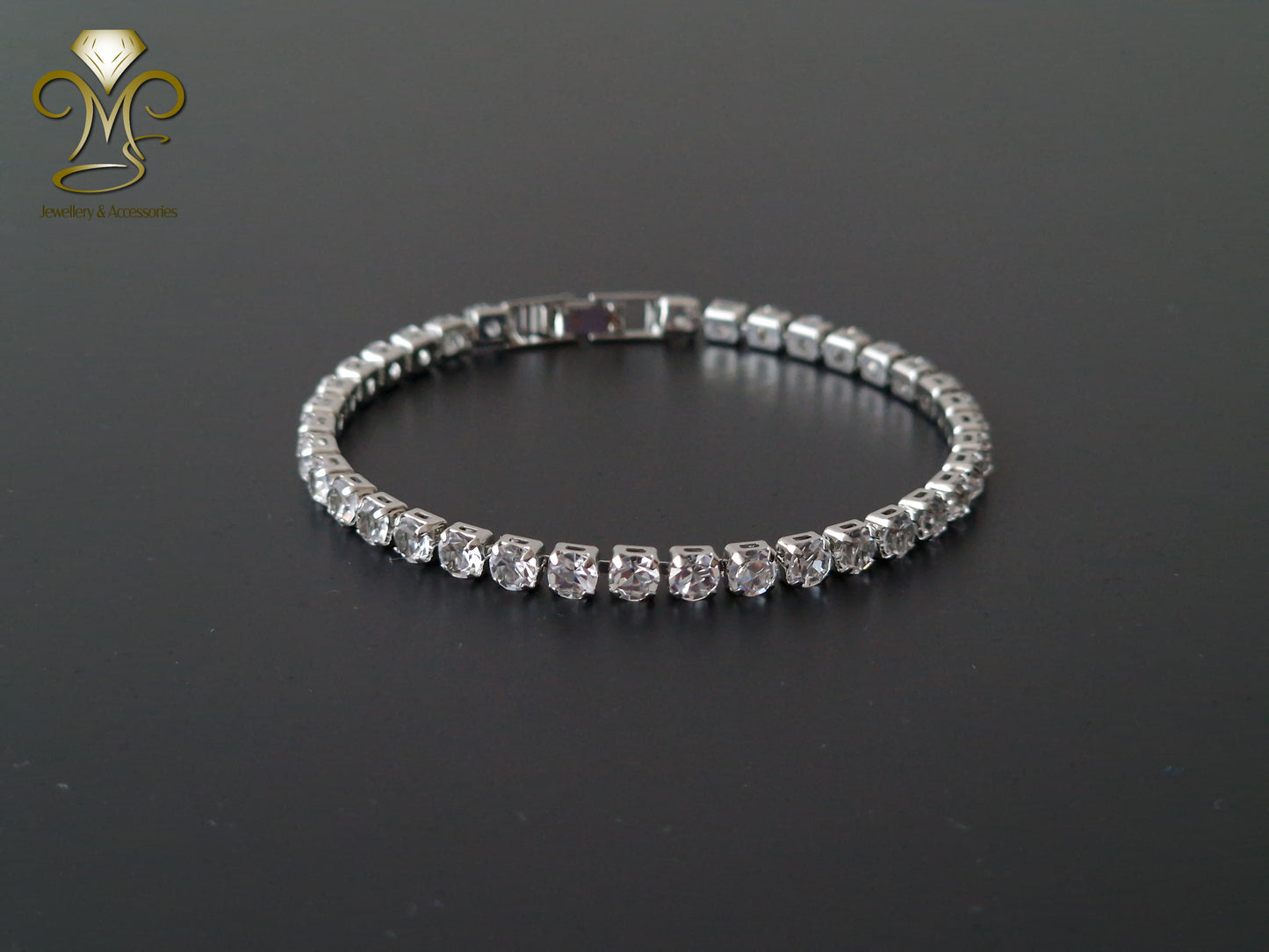 Classy chain and link silver Bracelet
