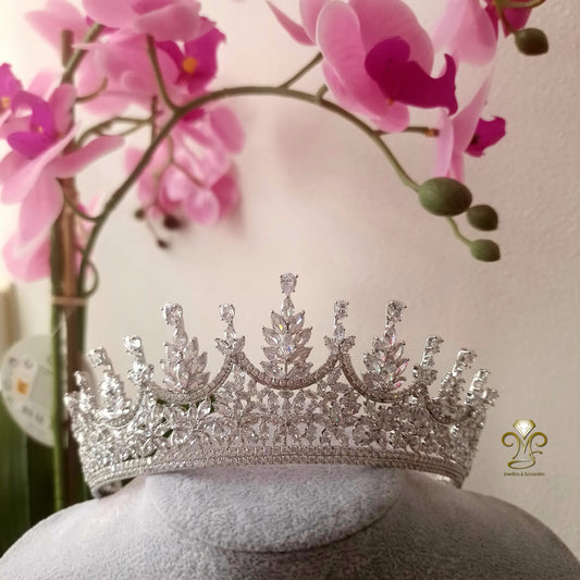 Luxurious Crystal Crown Tiaras AAA Cubic Zirconia