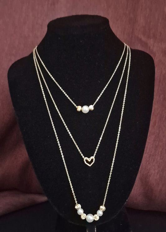3 Layers gold-plated necklace