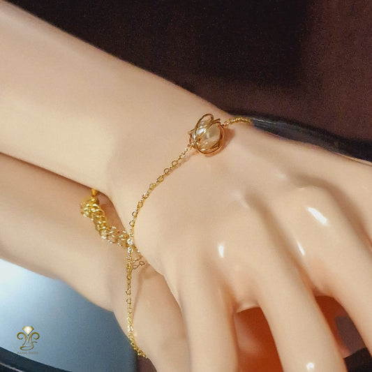 Gouden kooi armband
