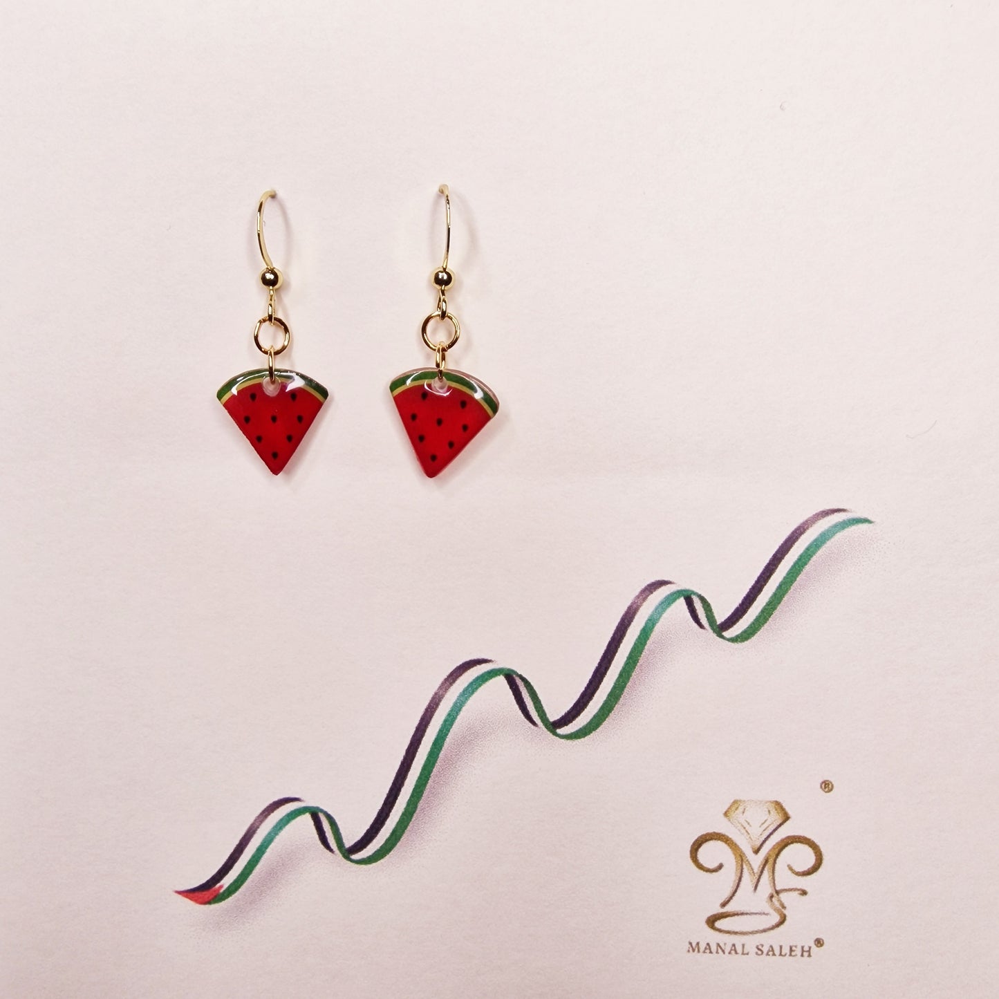 Quarter watermelon earrings style 1