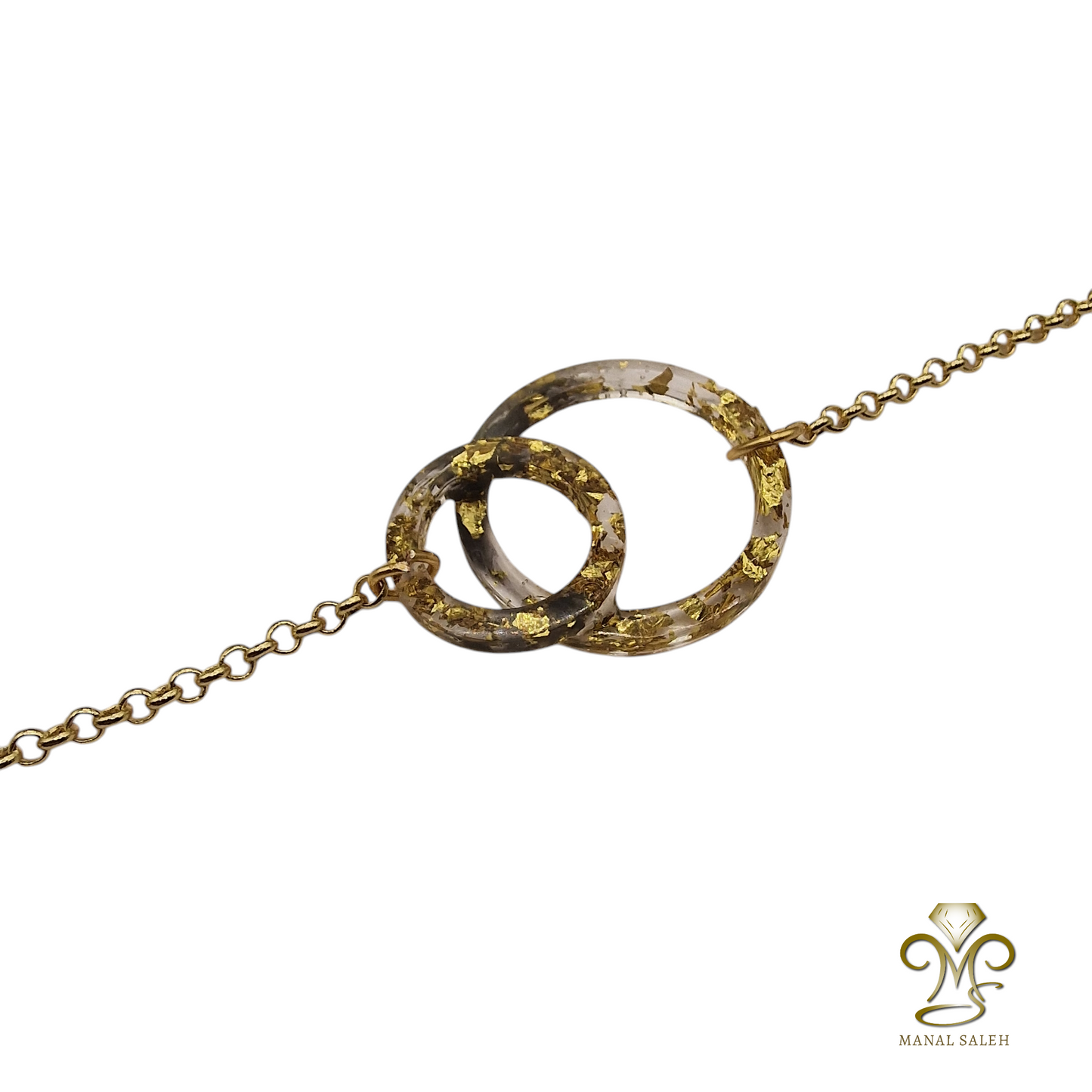 Golden night rings bracelet