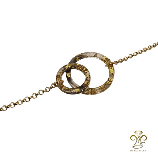 Golden night rings bracelet