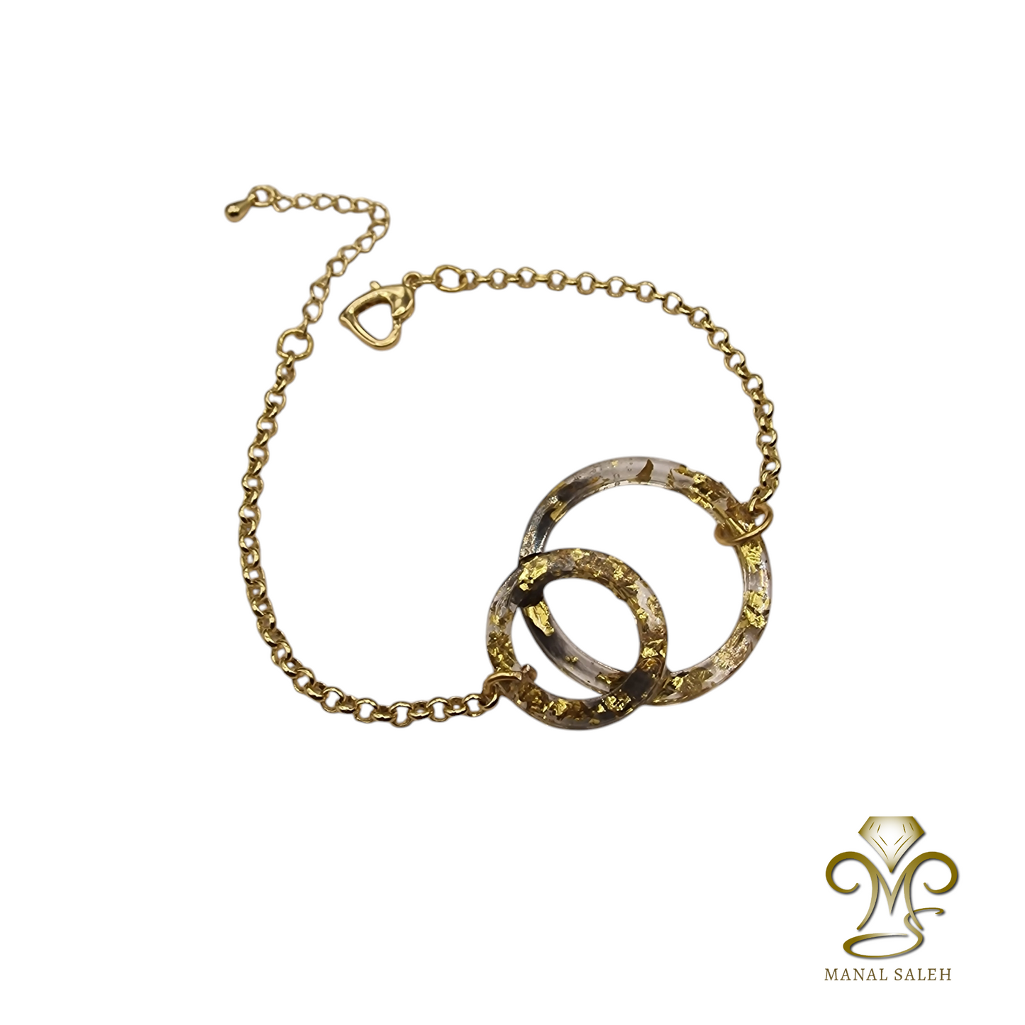 Golden night rings bracelet