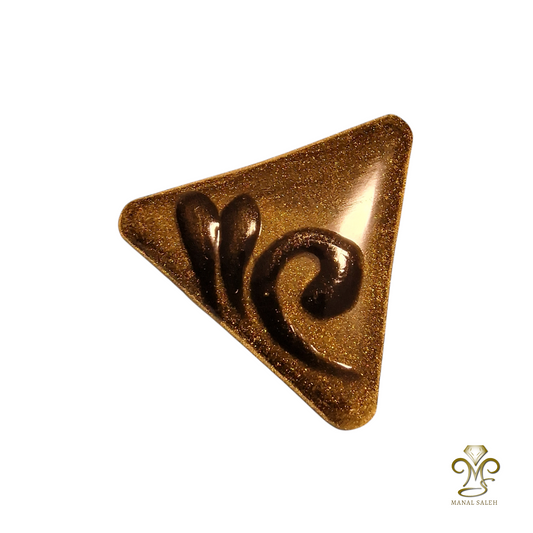 Dark swirl on golden shimmer earrings (Pre-Order)